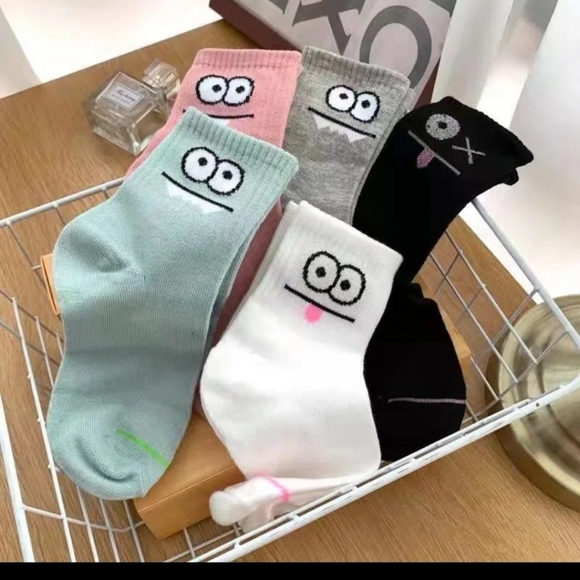 Funny Eyes Capri Socks Bundle graphic socks tube socks - Picture 2 of 6